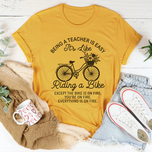 Being A Teacher Is Easy Tee - WonderingCloth