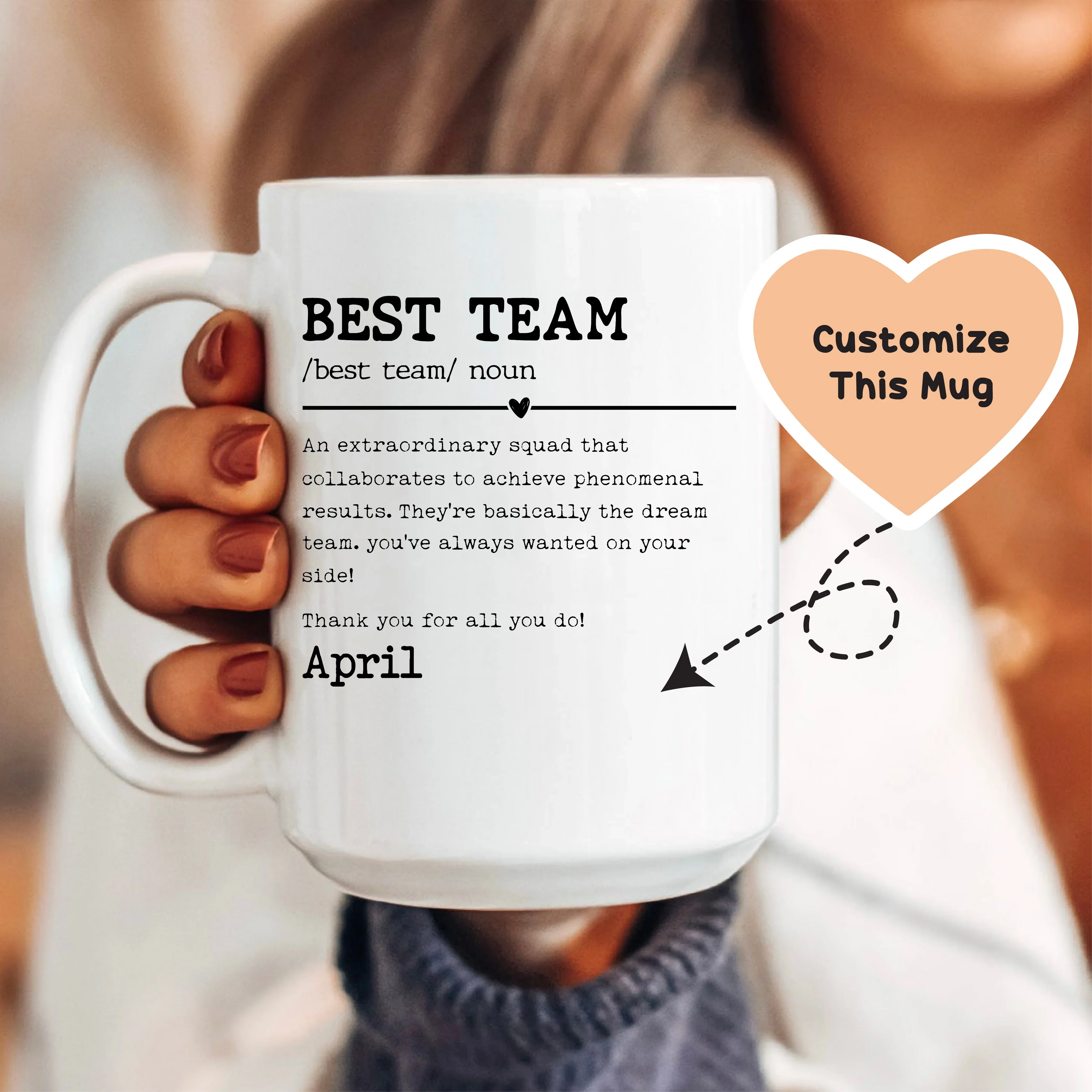 Best Team Custom Mug - WonderingCloth
