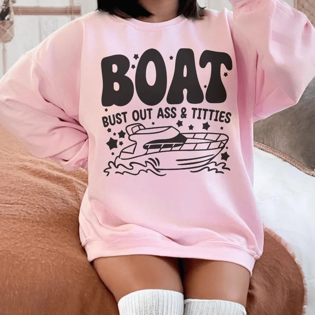 Boat Bust Out Ass Tee - WonderingCloth