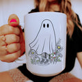 Boho Ghost Ceramic Mug 15 oz - WonderingCloth