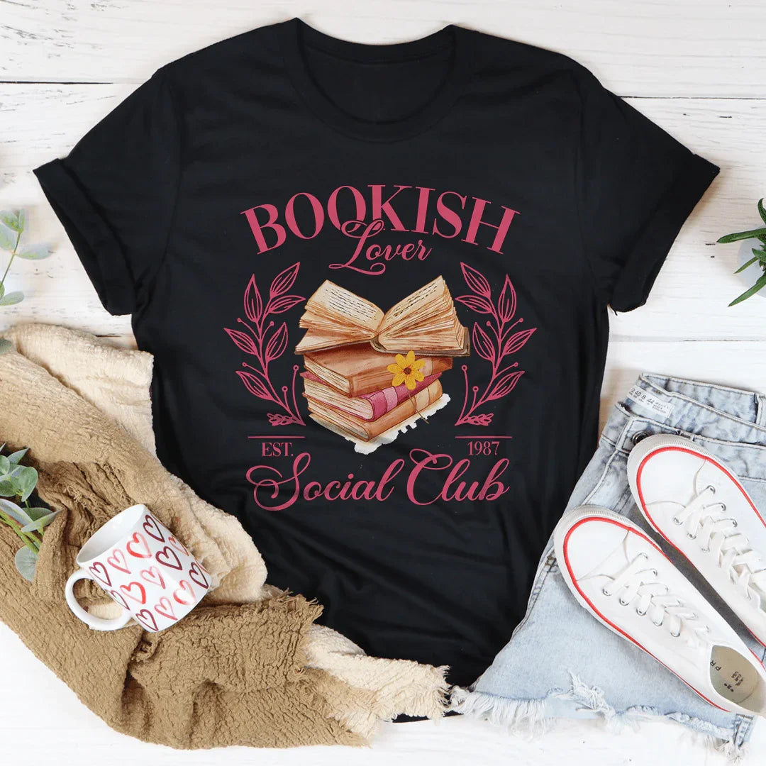 Bookish Lover Social Club Tee - WonderingCloth