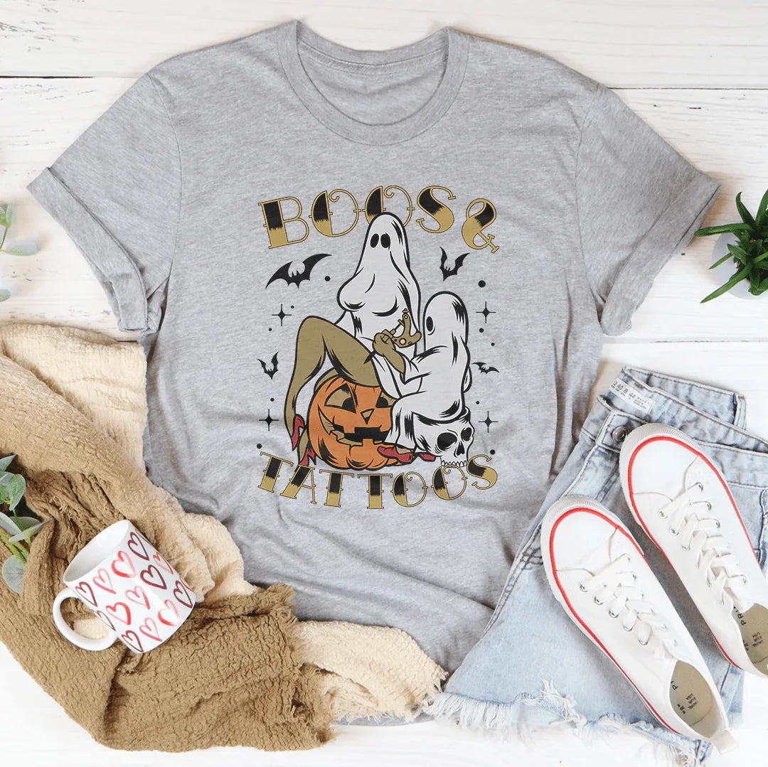 Boos & Tattoos Tee - WonderingCloth