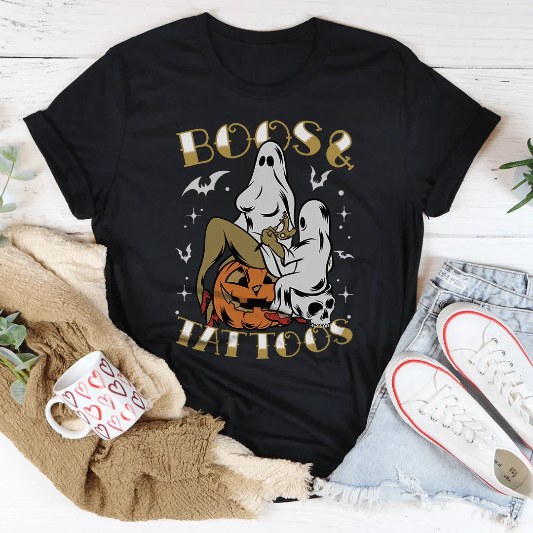 Boos & Tattoos Tee - WonderingCloth