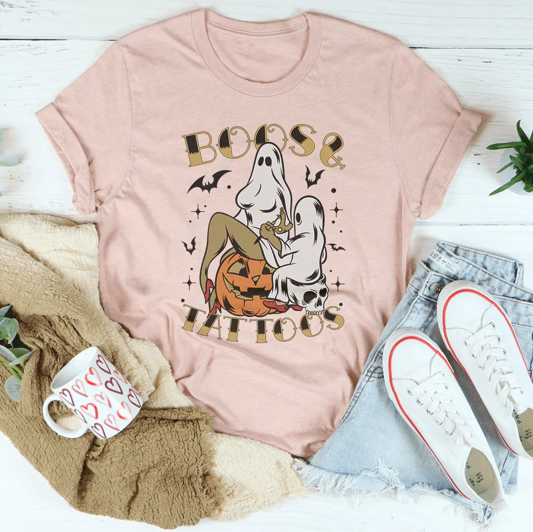 Boos & Tattoos Tee - WonderingCloth