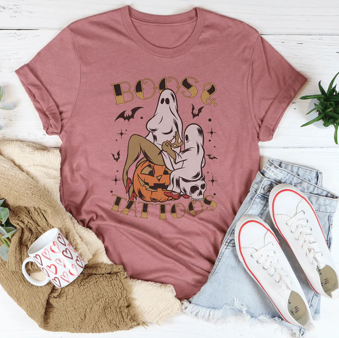 Boos & Tattoos Tee - WonderingCloth
