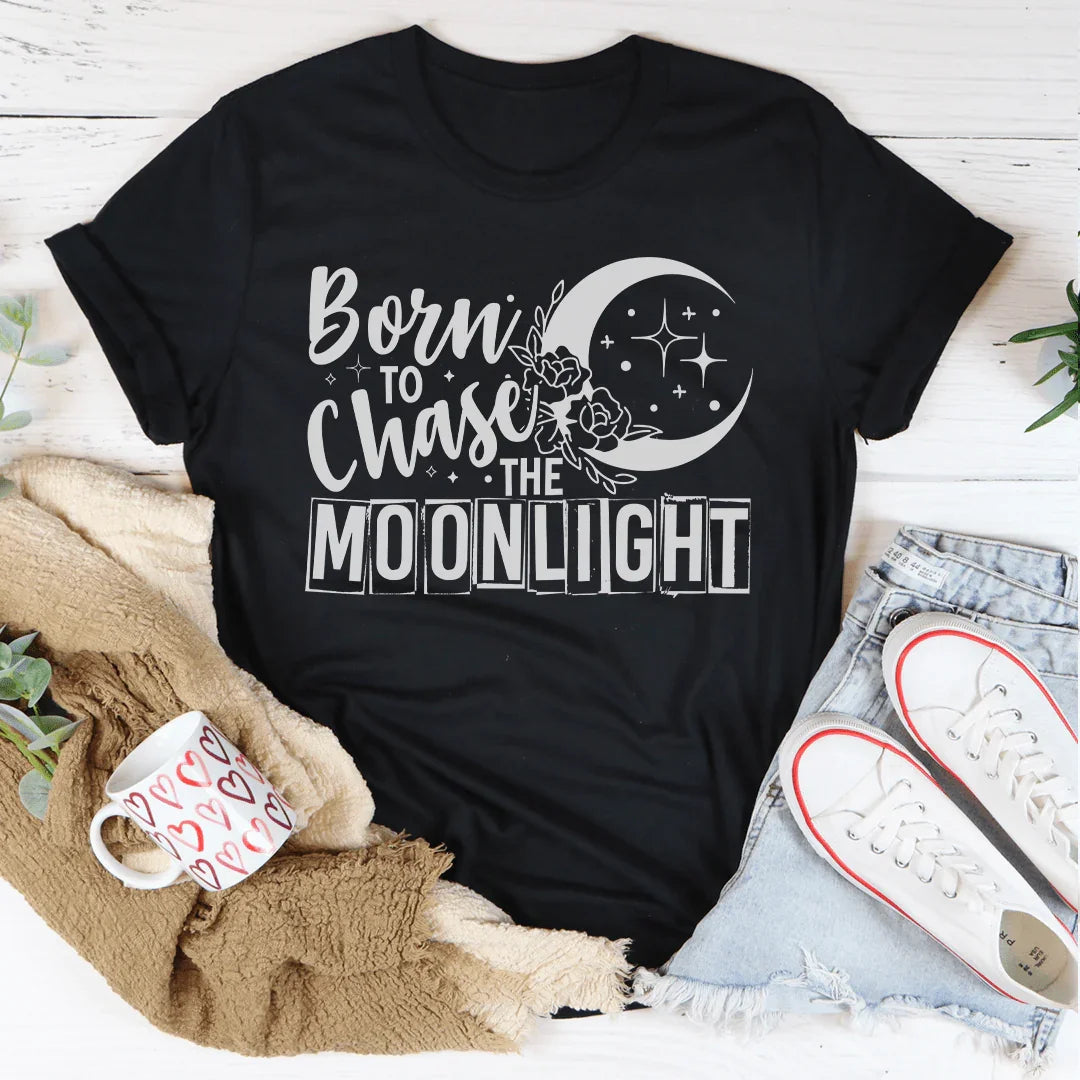Born To Chase The Moonlight Tee - WonderingCloth