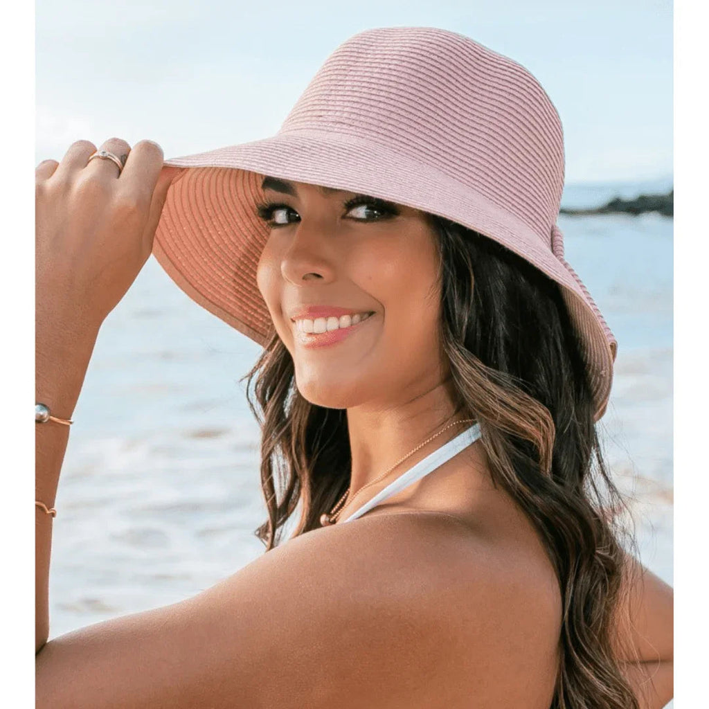 Bow Back Straw Bucket Hat - WonderingCloth