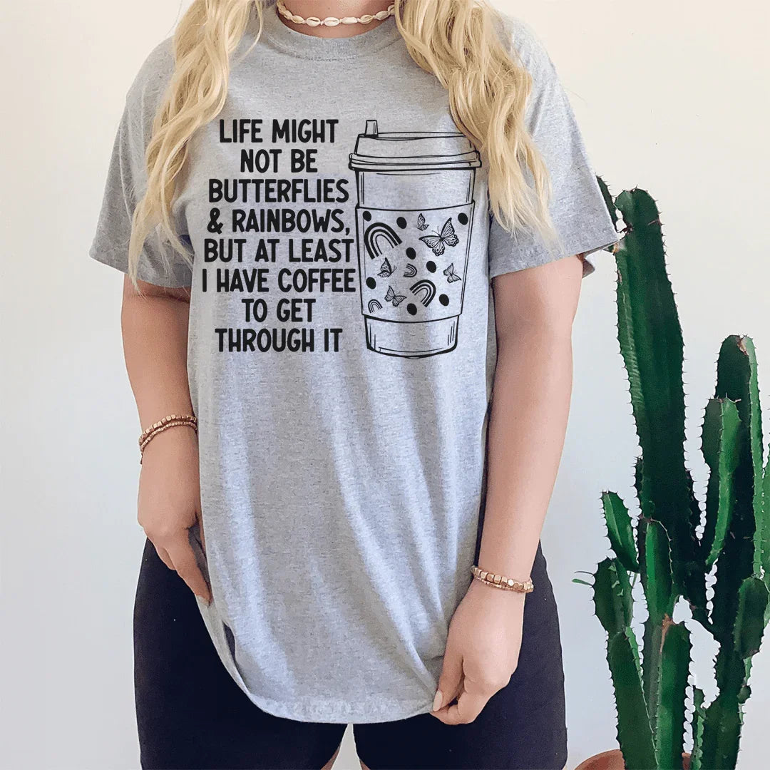 Butterflies And Rainbows Tee - WonderingCloth