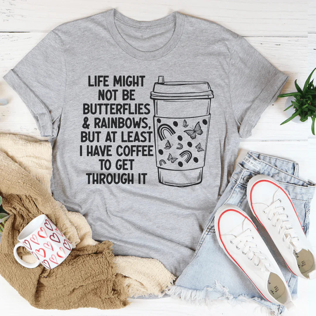 Butterflies And Rainbows Tee - WonderingCloth
