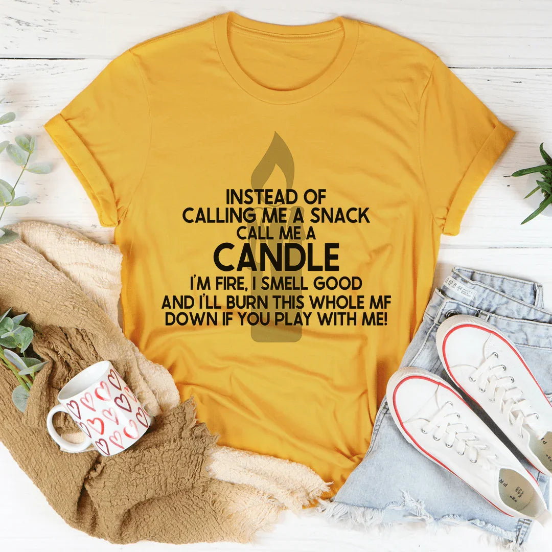 Call Me Candle Tee - WonderingCloth