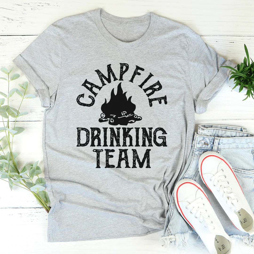 Campfire Drinking Team Tee - WonderingCloth