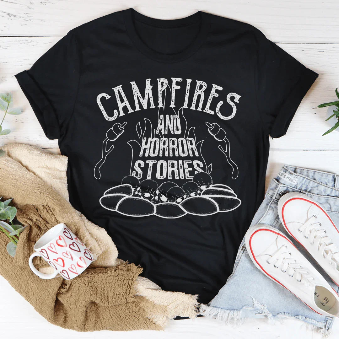 Campfires & Horror Stories Tee - WonderingCloth