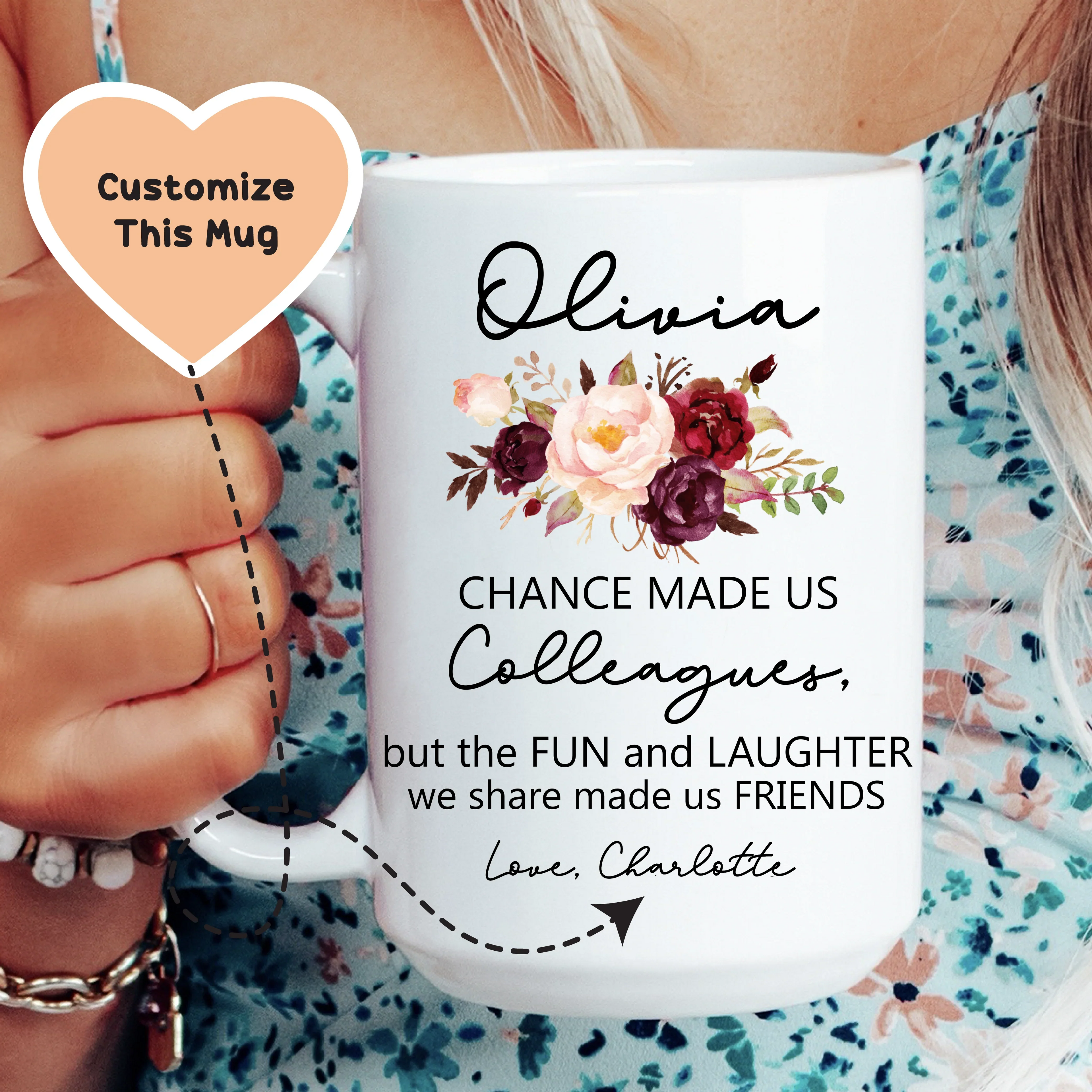 Chance Made Us Colleagues Custom Mug - WonderingCloth