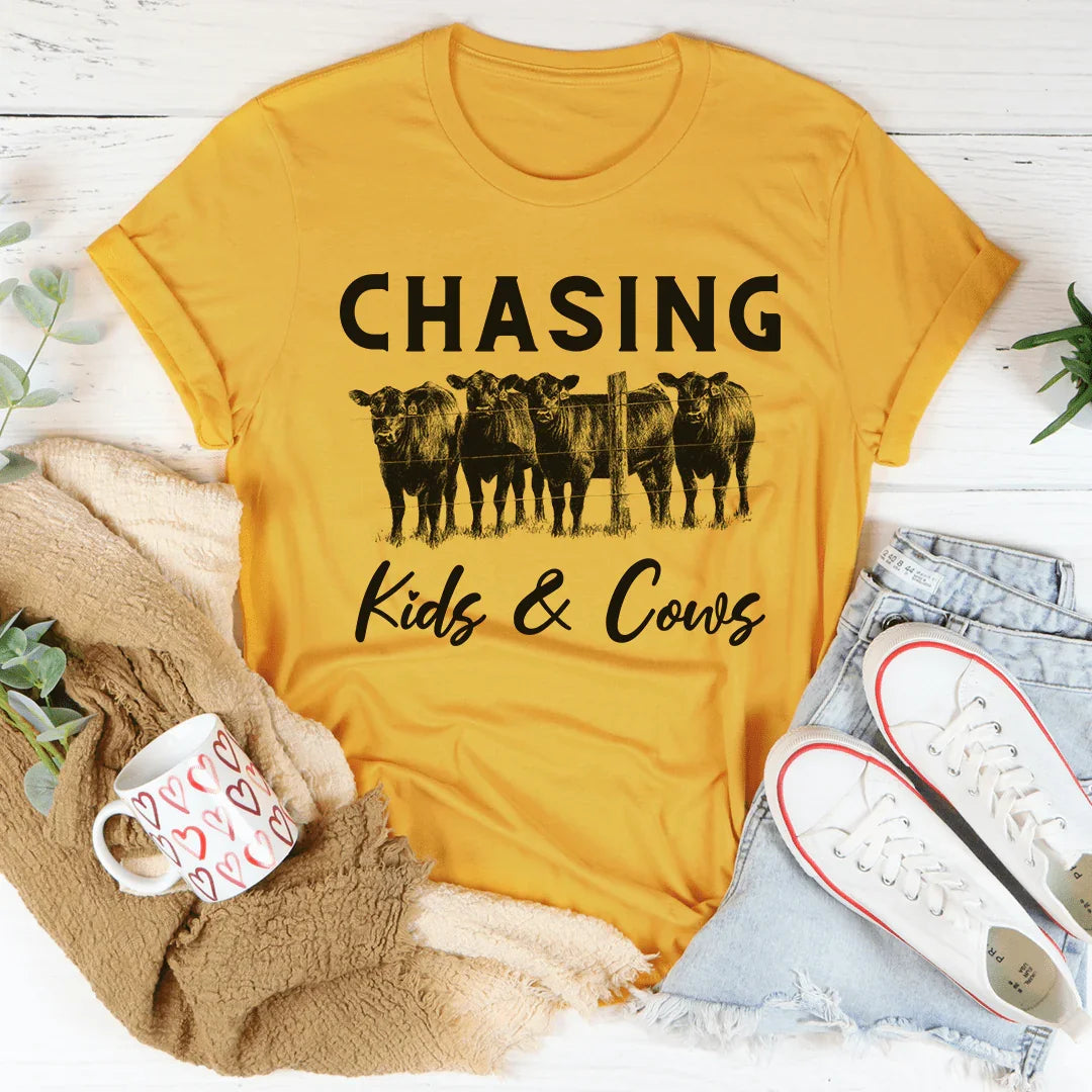 Chasing Kids & Cows Tee - WonderingCloth