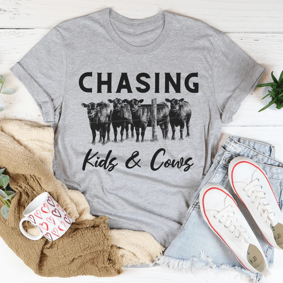 Chasing Kids & Cows Tee - WonderingCloth