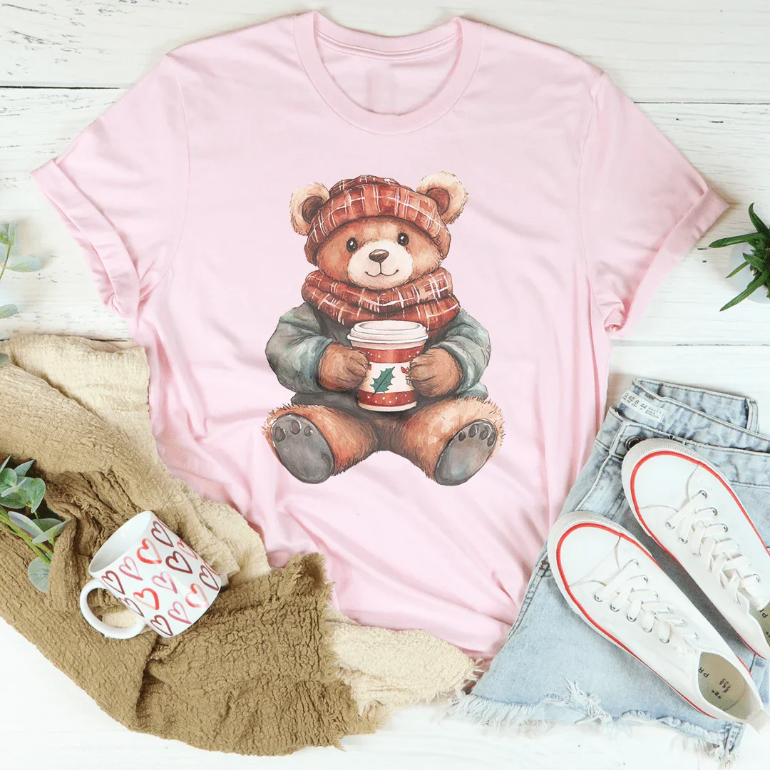 Christmas Cuddle Bear Tee - WonderingCloth