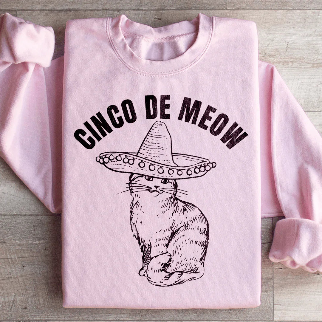 Cinco De Meow Sweatshirt - WonderingCloth