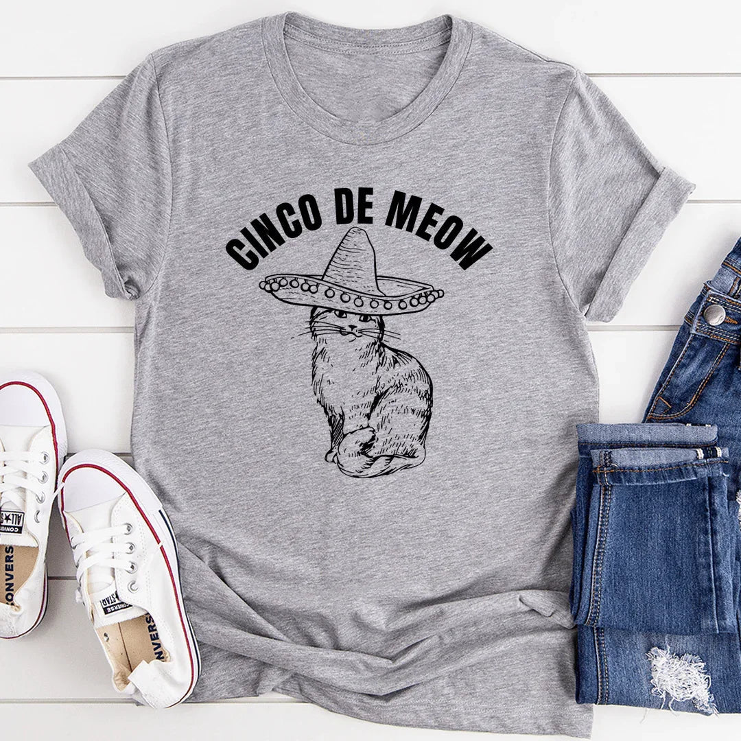 Cinco De Meow Tee - WonderingCloth