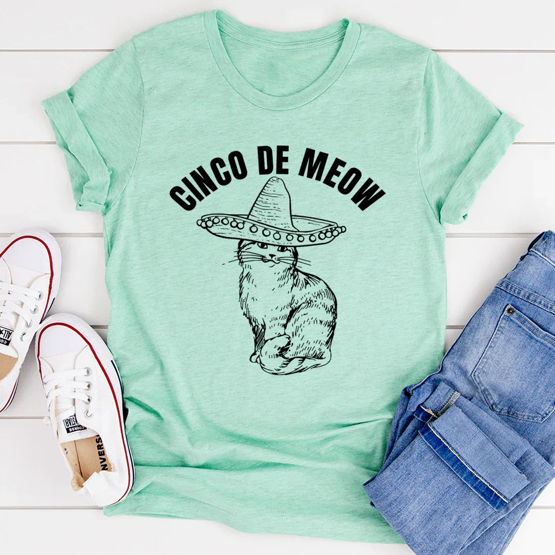 Cinco De Meow Tee - WonderingCloth