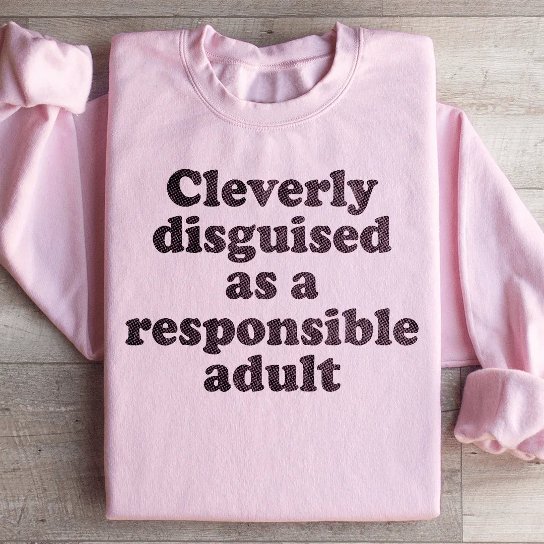 Clearly Disguised As A Responsible Adult Sweatshirt - WonderingCloth