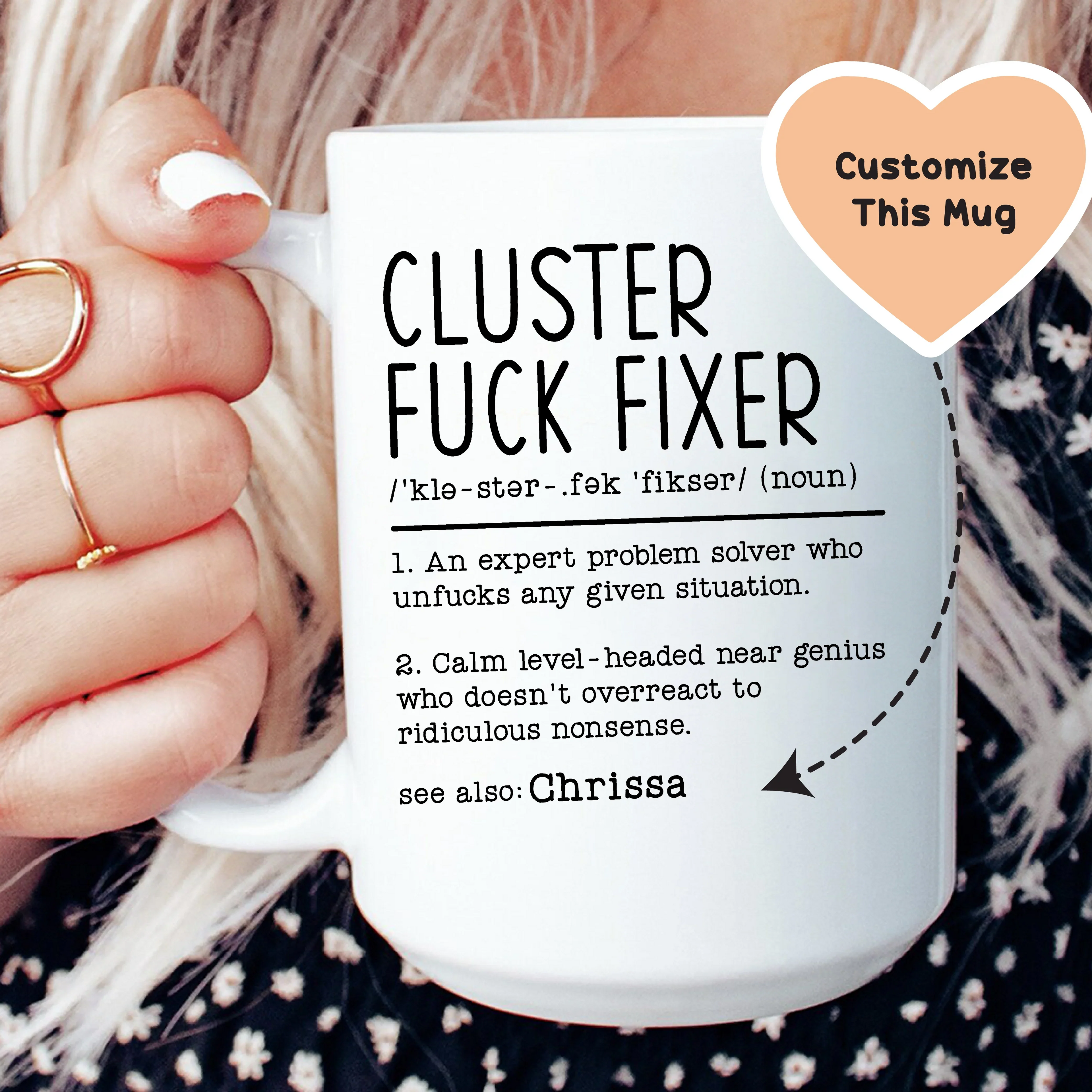 Cluster Fuc-k Fixer Custom Mug - WonderingCloth