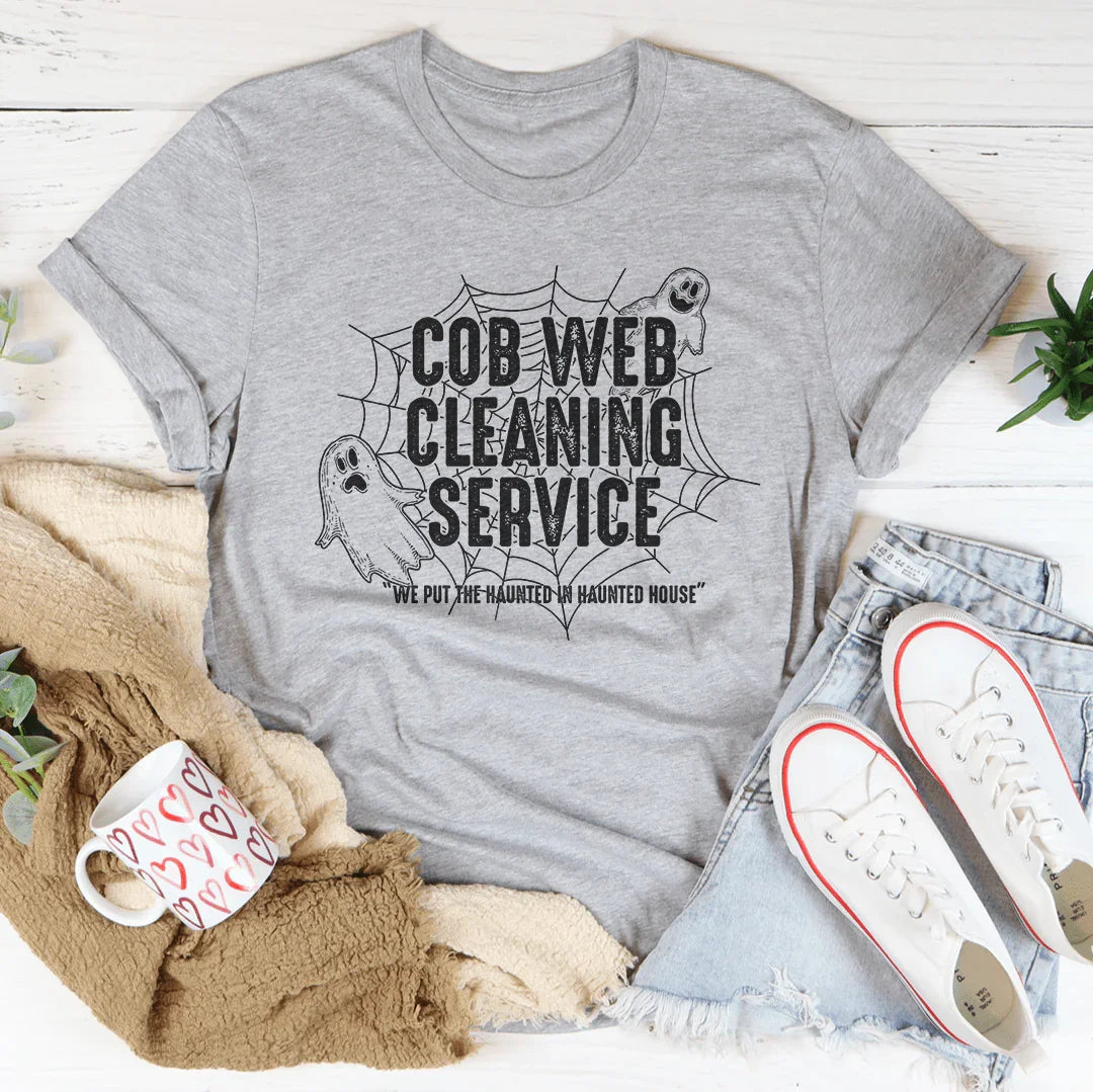 Cob Web Cleaning Service Tee - WonderingCloth