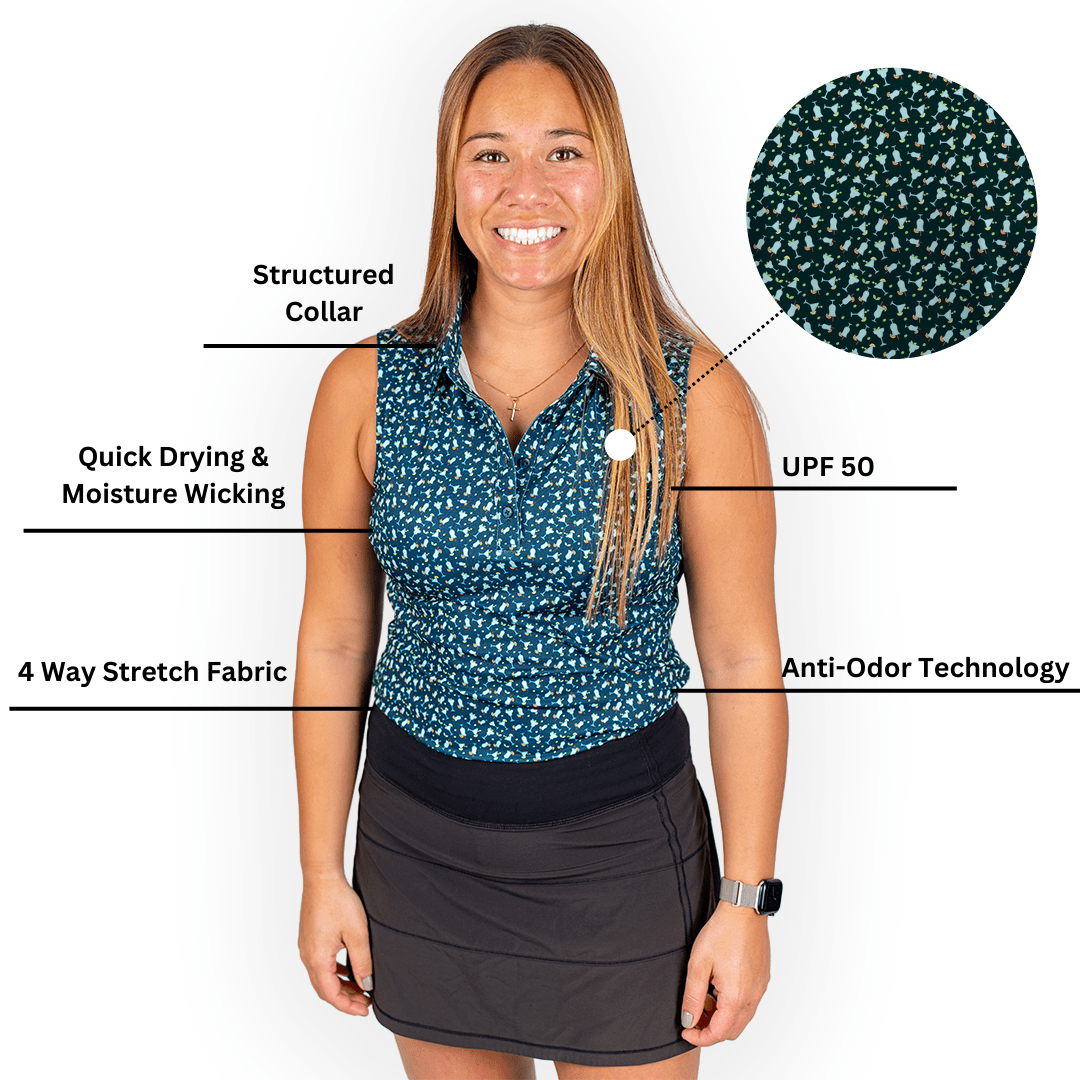 Cocktail Hour Women's Polo (Sleeveless) - WonderingCloth