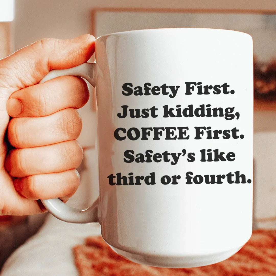 Coffee First Ceramic Mug 15 oz - WonderingCloth