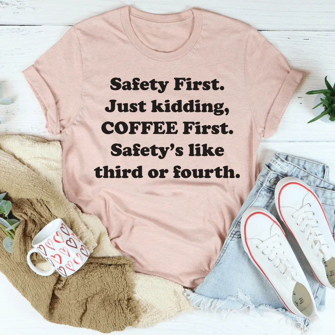 Coffee First Tee - WonderingCloth