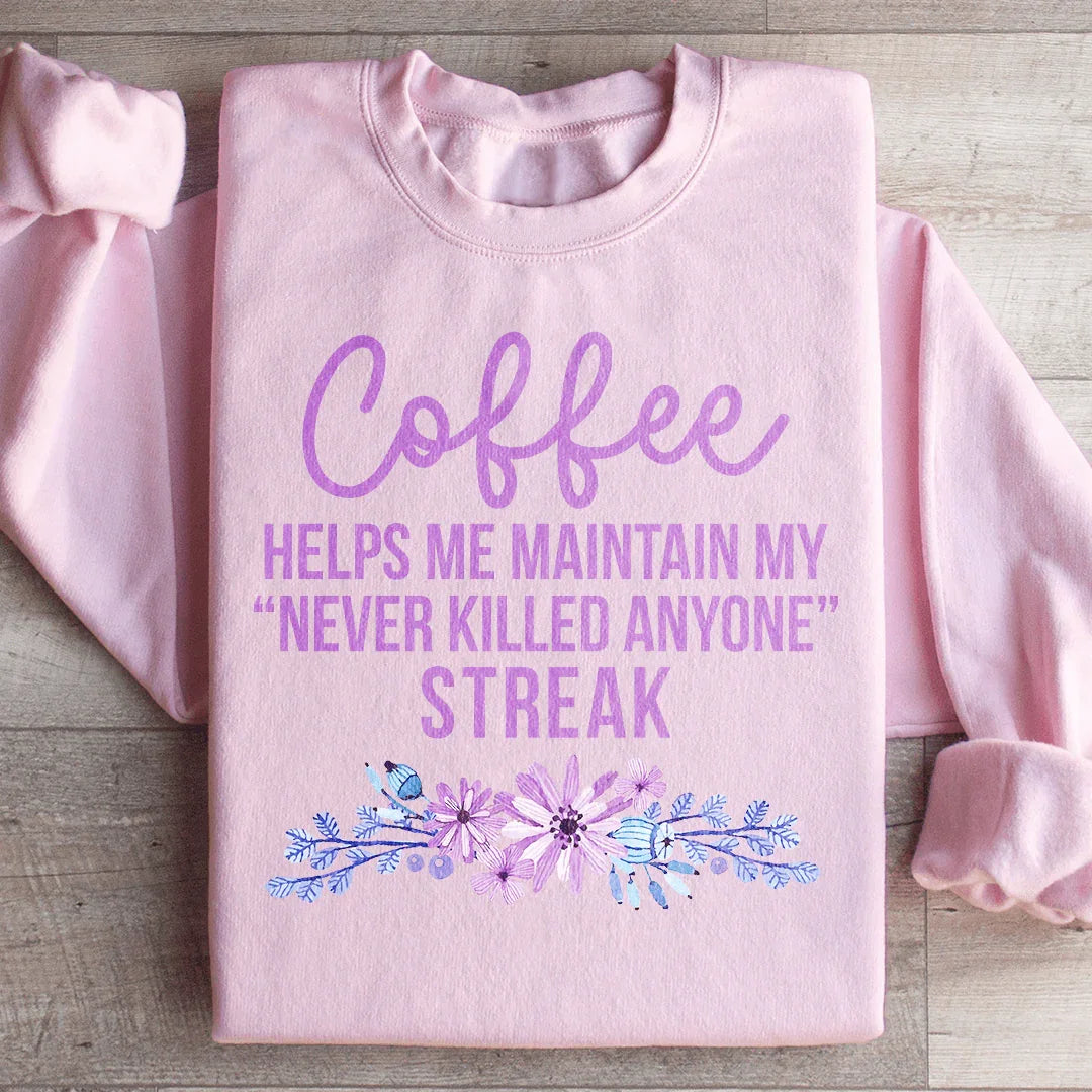 Coffee Helps Me Sweatshirt - WonderingCloth