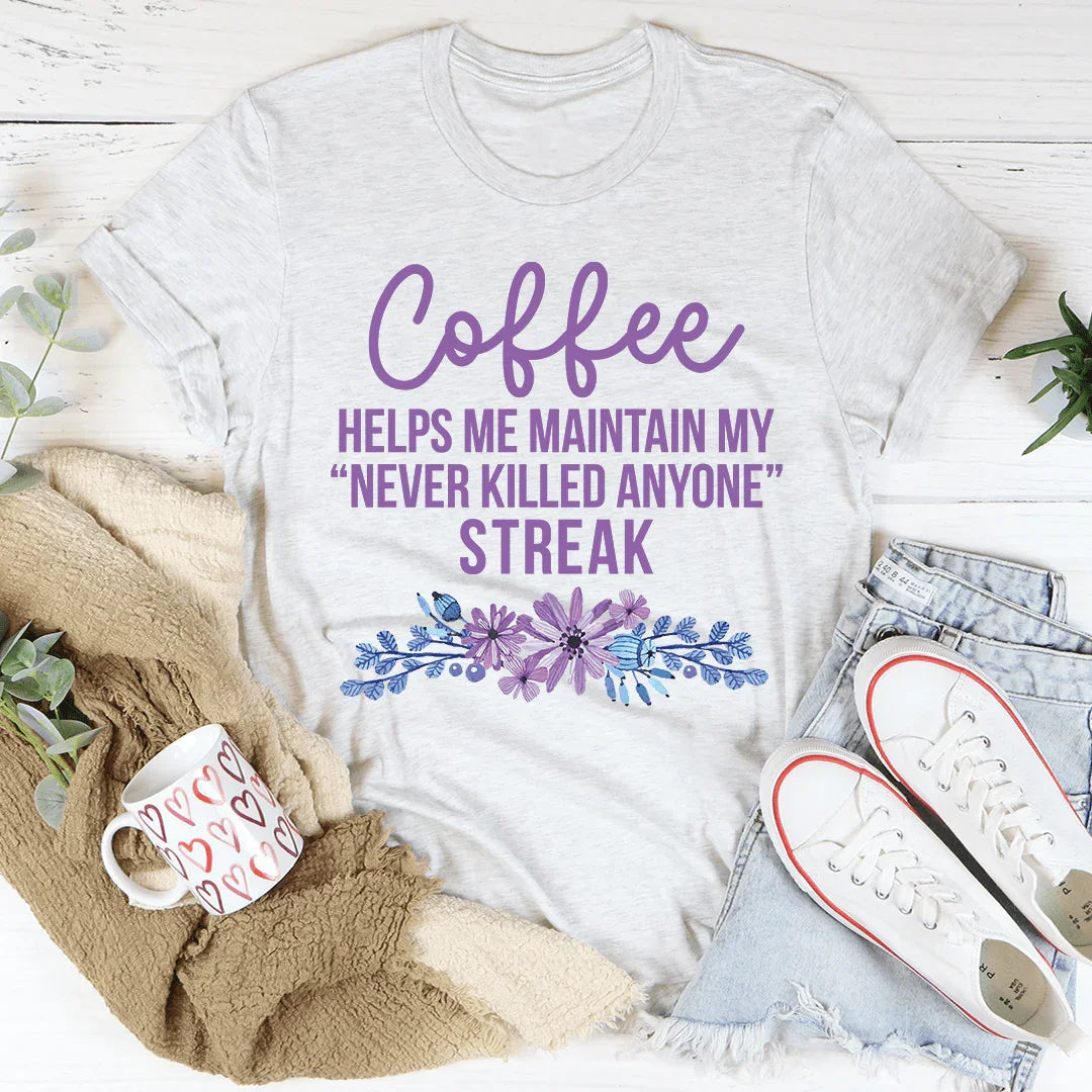Coffee Helps Me Tee - WonderingCloth