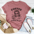 Coffee Makes Me Nicer Tee - WonderingCloth