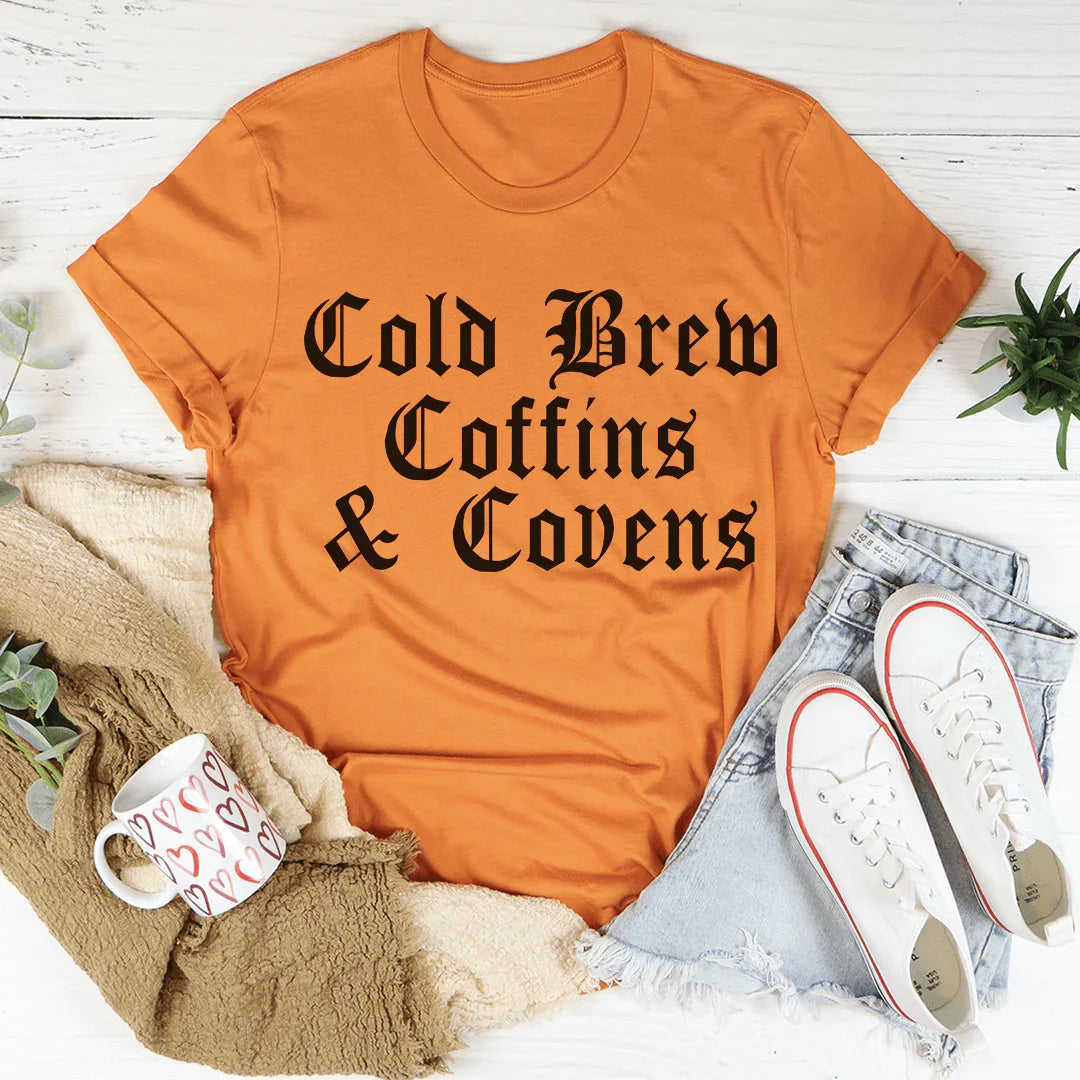 Cold Brew Coffins & Covens Tee - WonderingCloth