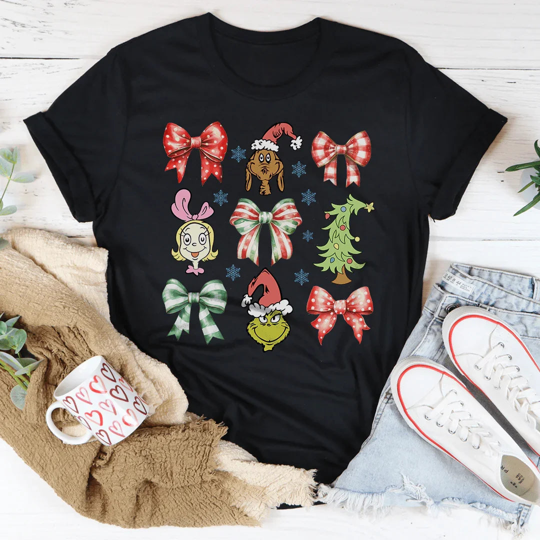 Coquette Bow Grinch Tee - WonderingCloth