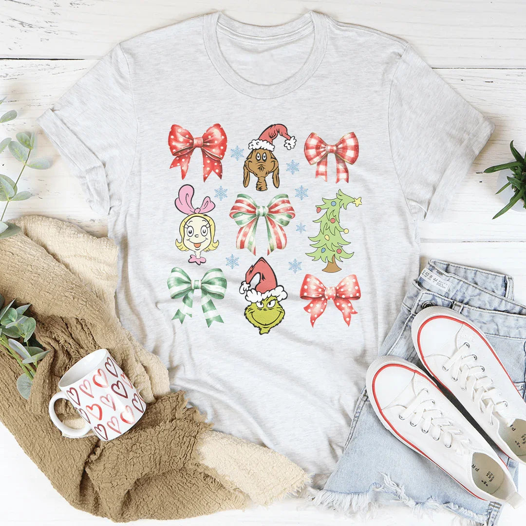 Coquette Bow Grinch Tee - WonderingCloth