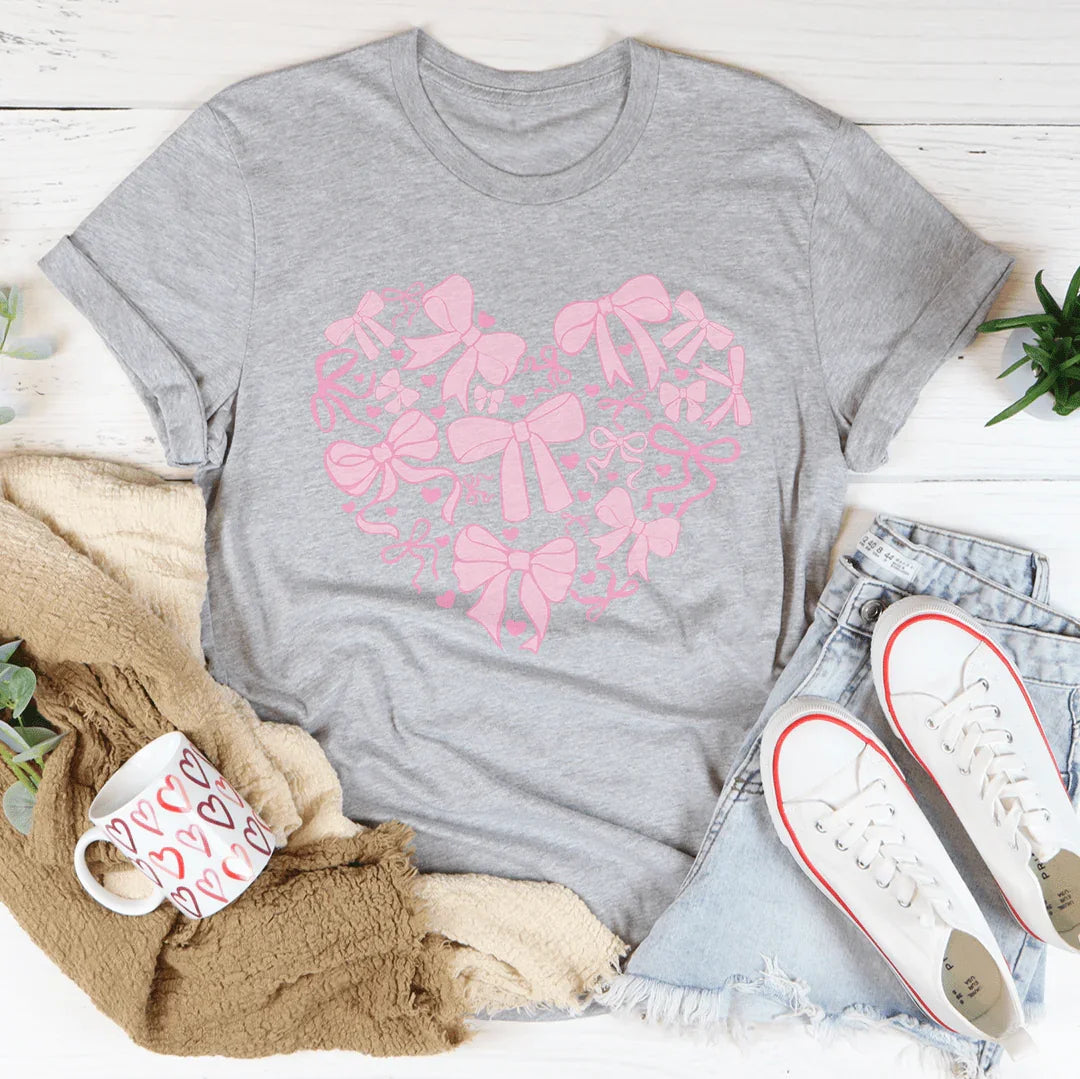 Coquette Bow Heart Tee - WonderingCloth