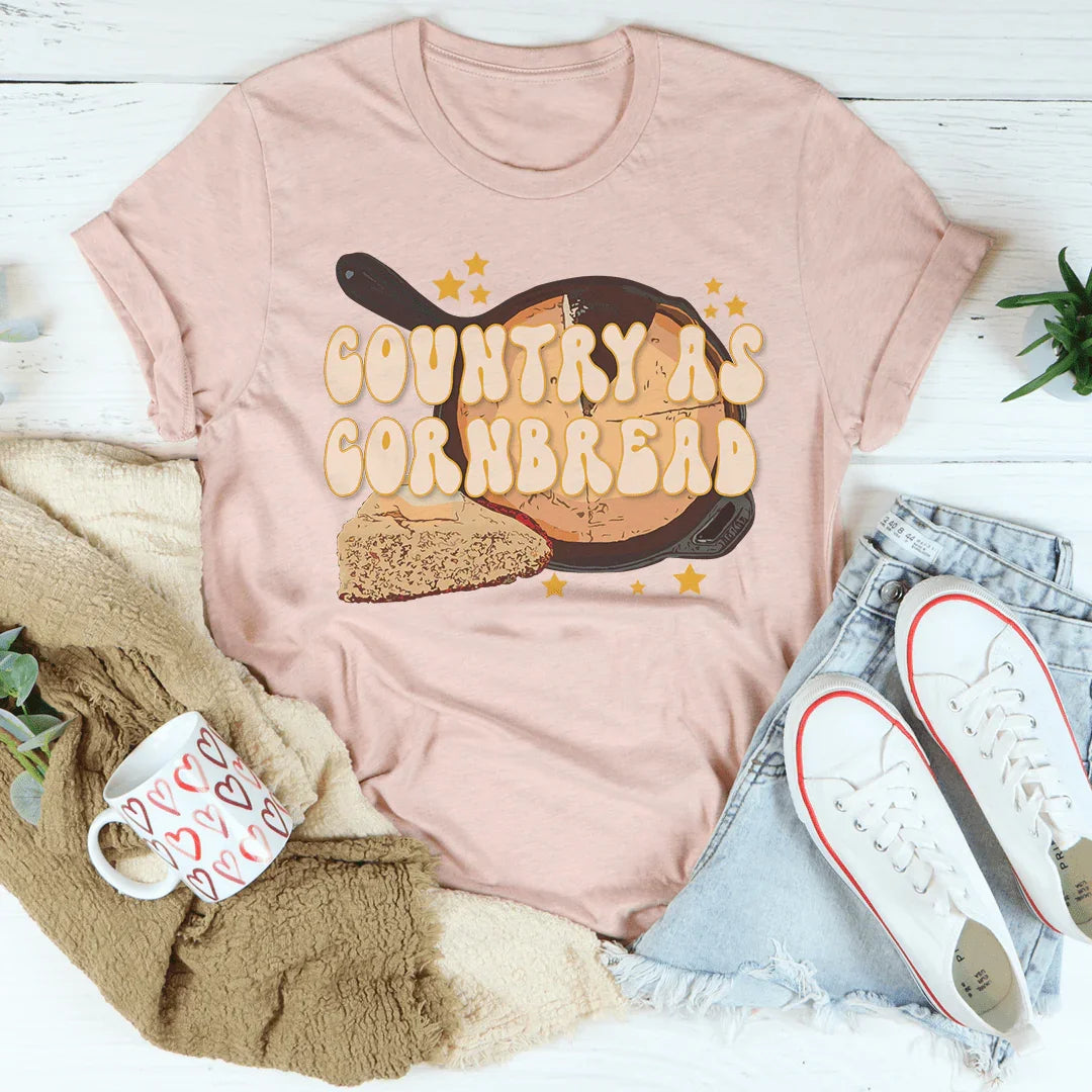 Country As Cornbread Tee - WonderingCloth
