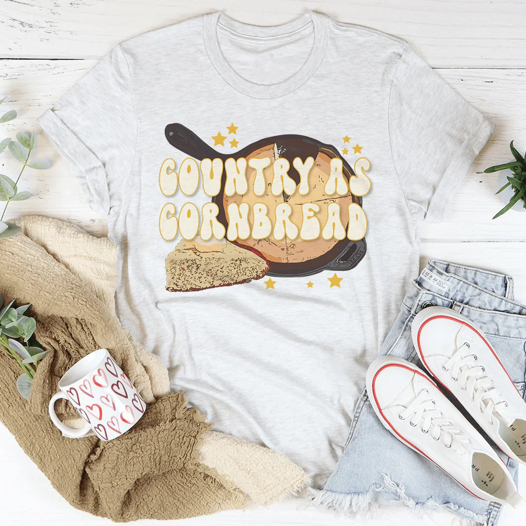 Country As Cornbread Tee - WonderingCloth