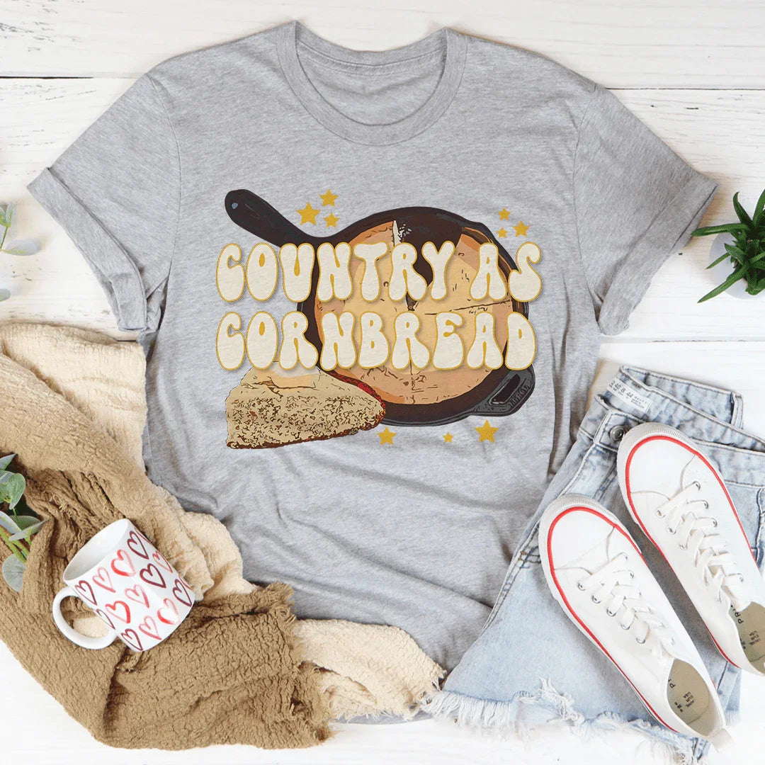 Country As Cornbread Tee - WonderingCloth