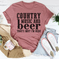Country Music & Beer Tee - WonderingCloth