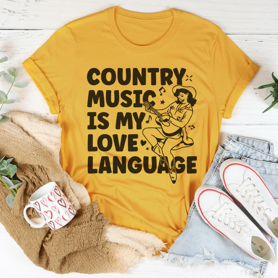 Country Music Is my Love Language Tee - WonderingCloth