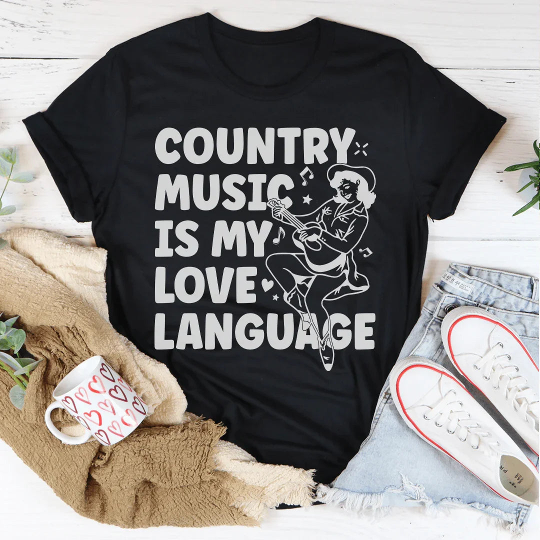 Country Music Is my Love Language Tee - WonderingCloth
