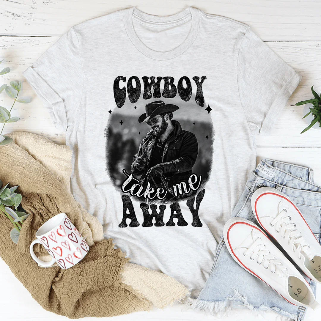 Cowboy Take Me Away Tee - WonderingCloth