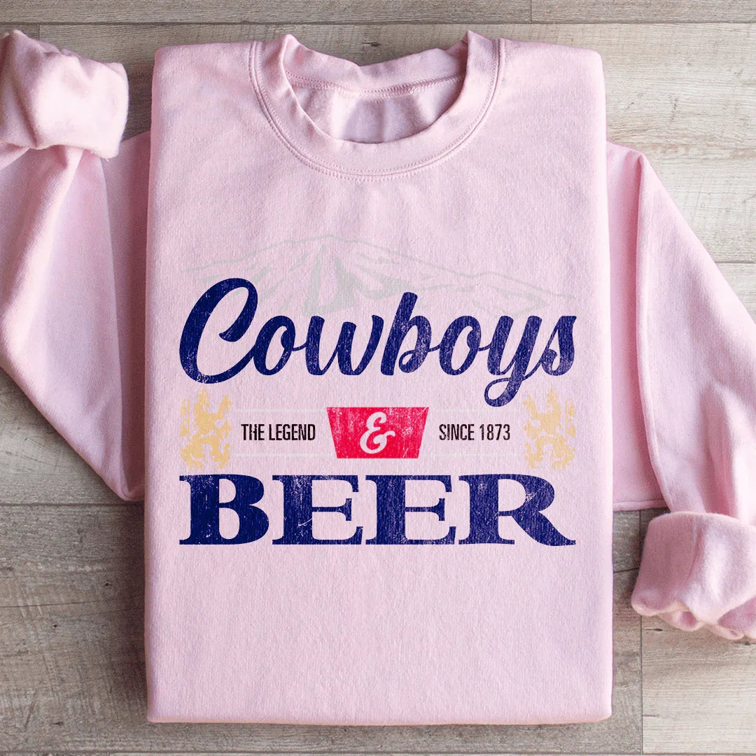 Cowboys & Beer Sweatshirt - WonderingCloth