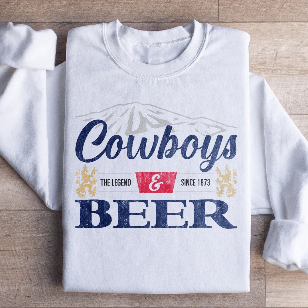 Cowboys & Beer Sweatshirt - WonderingCloth