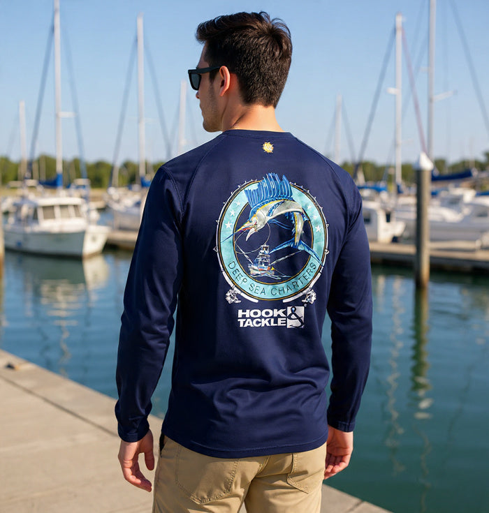 Men's Sail Fishing L/S UV Fishing Shirt - WonderingCloth