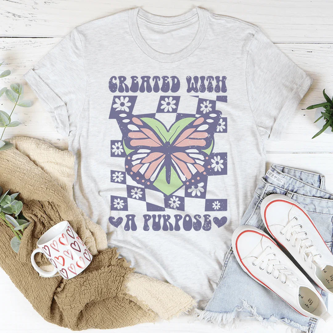 Created With A Purpose Tee - WonderingCloth