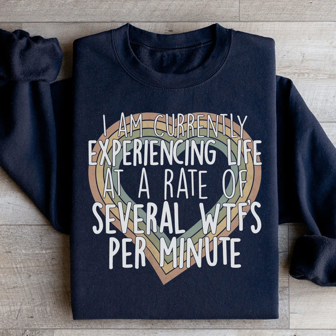 Currently Experiencing Life At A Rate Of Several Wtf's Per Minute Sweatshirt - WonderingCloth