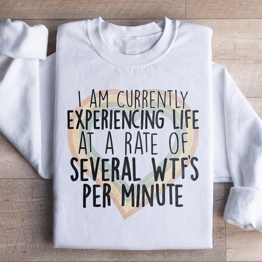 Currently Experiencing Life At A Rate Of Several Wtf's Per Minute Sweatshirt - WonderingCloth