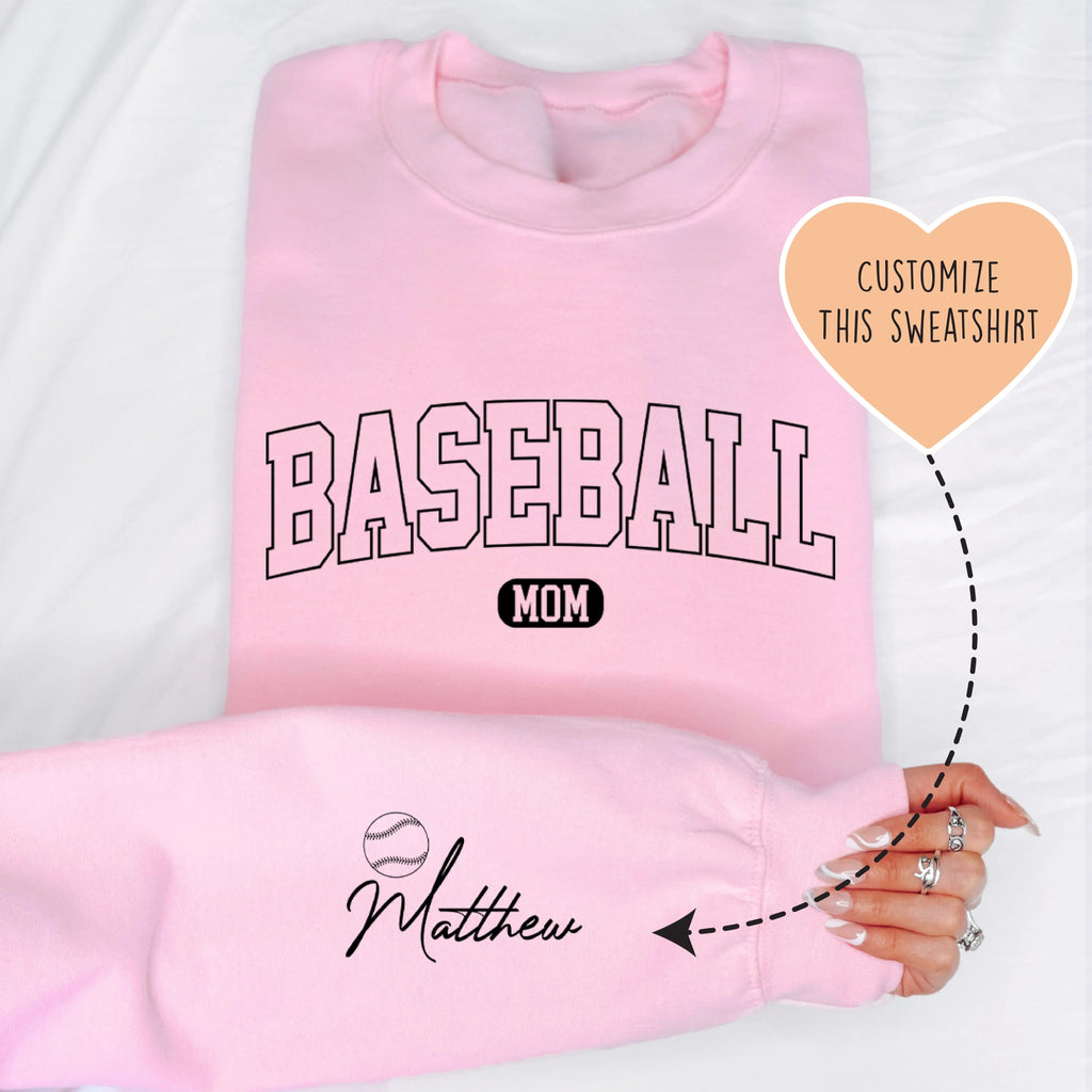 Custom Baseball Mom Sweatshirt - WonderingCloth